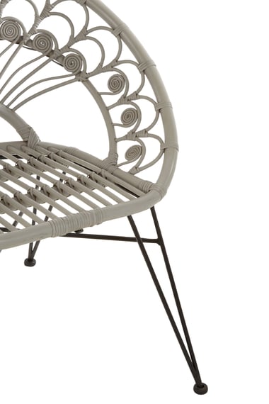 Manado Grey Natural Rattan Chair Detail 01