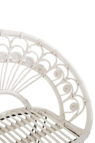 Manado White Natural Rattan Chair Detail 02