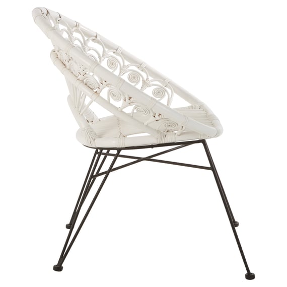 Manado White Natural Rattan Chair Style 02