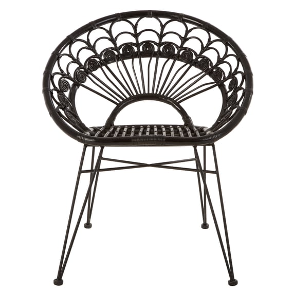Manado Black Natural Rattan Chair Garden Furniture