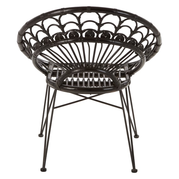 Manado Black Natural Rattan Chair Style 01