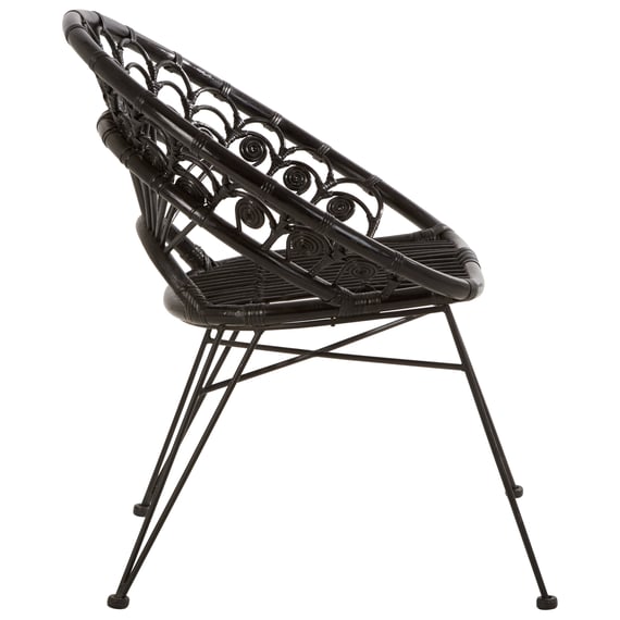 Manado Black Natural Rattan Chair Style 02