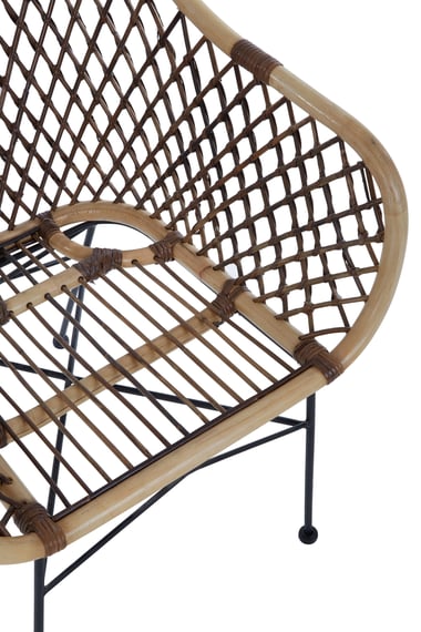Manado Natural Rattan And Metal Chair Detail 01