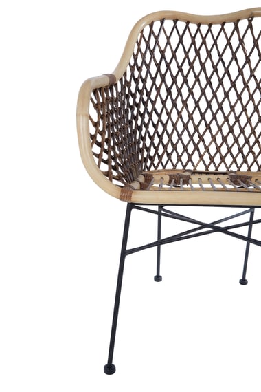 Manado Natural Rattan And Metal Chair Detail 02