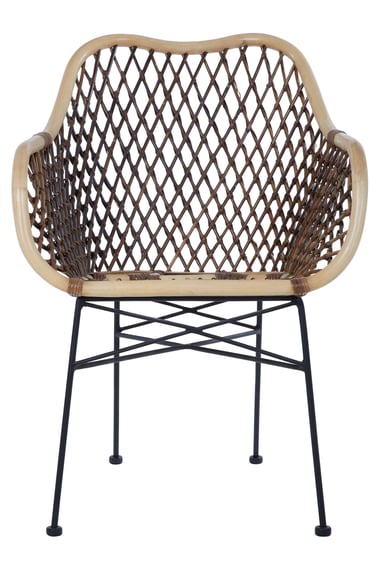 Manado Natural Rattan And Metal Chair Garden Furniture