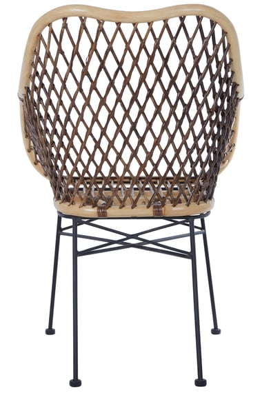 Manado Natural Rattan And Metal Chair Style 01