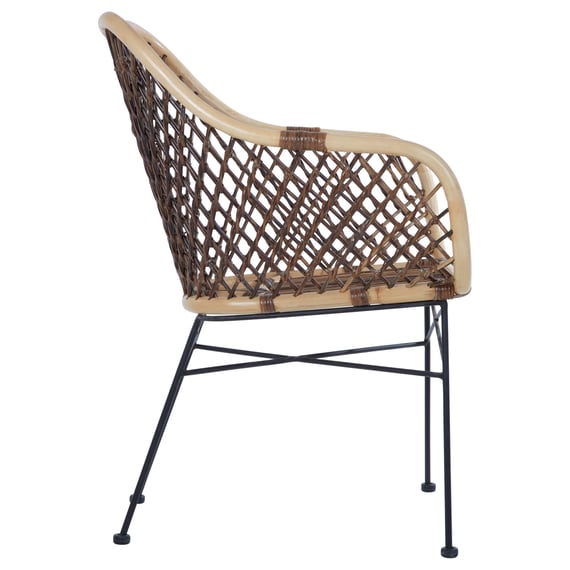 Manado Natural Rattan And Metal Chair Style 02