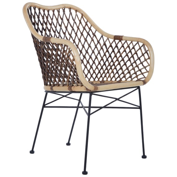 Manado Natural Rattan And Metal Chair Style 03