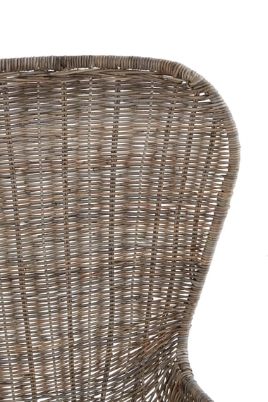 Manado Curved Design Natural Rattan Chair Detail 01