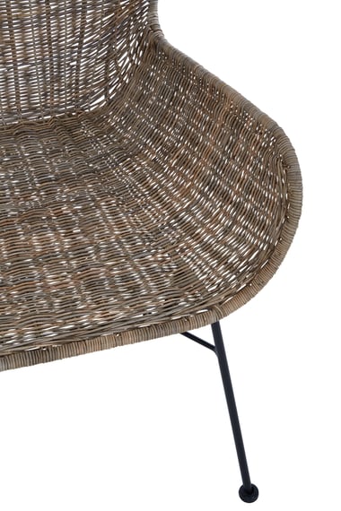Manado Curved Design Natural Rattan Chair Detail 03