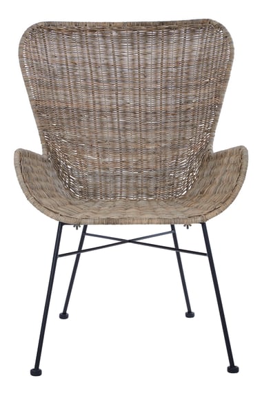 Manado Curved Design Natural Rattan Chair Garden Furniture