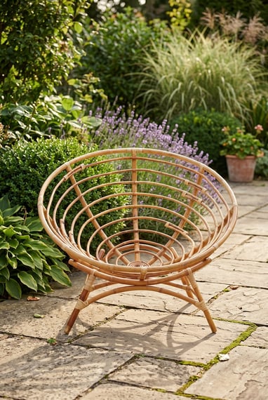Manado Papasan Natural Rattan Chair