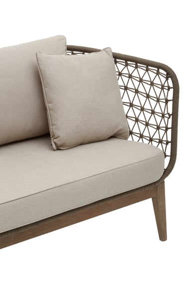 Opus Grey Woven Rope Three Seater Sofa With Cushio Detail 04