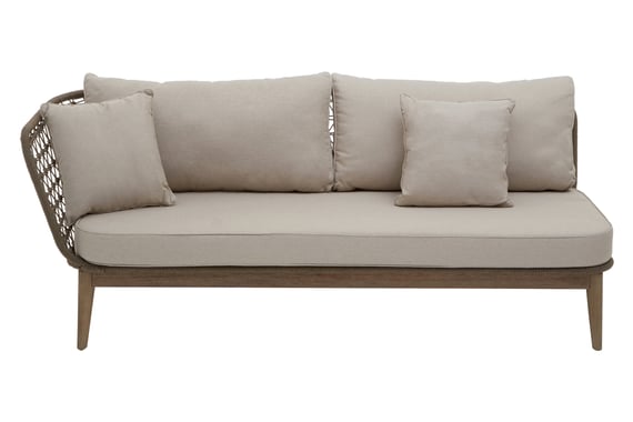 Opus Woven Rope Chaise Longue With Cushions Style 04