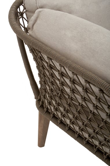 Opus Linen Fabric And Woven Rope 3 Seat Sofa Detail 02