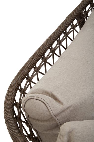 Opus Linen Fabric And Woven Rope 3 Seat Sofa Detail 03