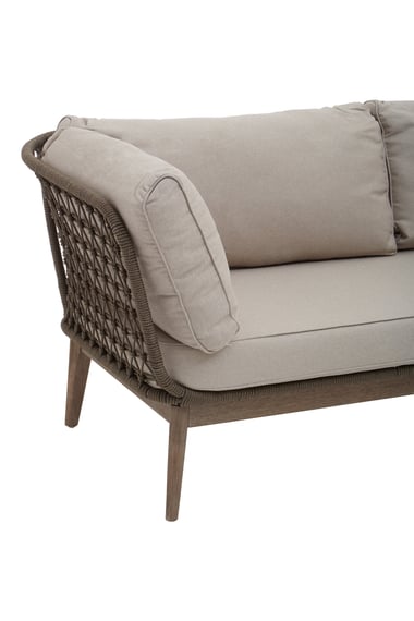 Opus Linen Fabric And Woven Rope 3 Seat Sofa Detail 05