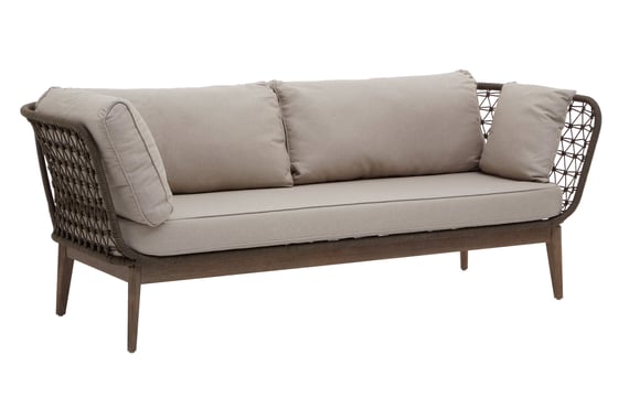 Opus Linen Fabric And Woven Rope 3 Seat Sofa Style 03