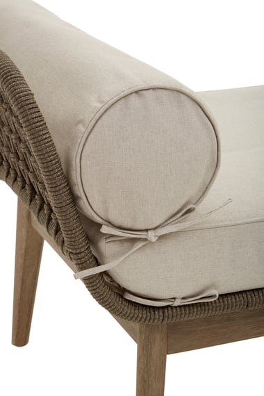 Opus Rope Woven Longue Bench With Cushions Detail 03