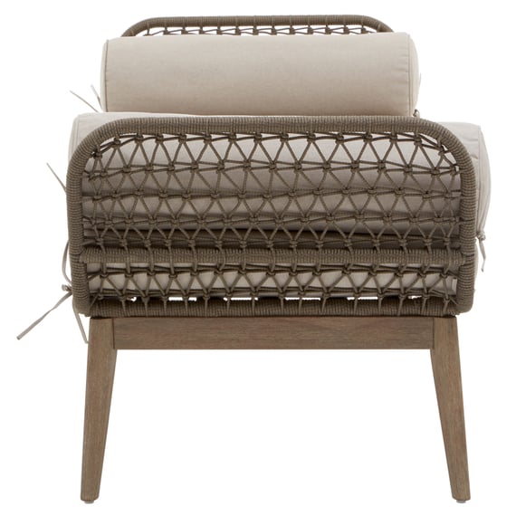 Opus Rope Woven Longue Bench With Cushions Style 01