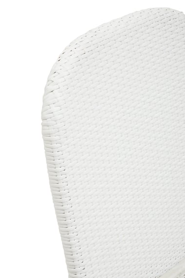 Manado Natural And White Rattan Dining Chair Detail 01