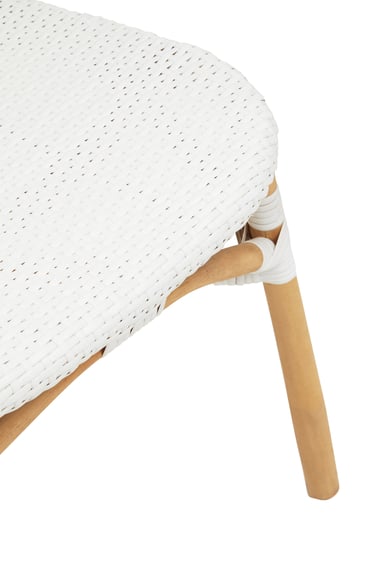 Manado Natural And White Rattan Dining Chair Detail 03