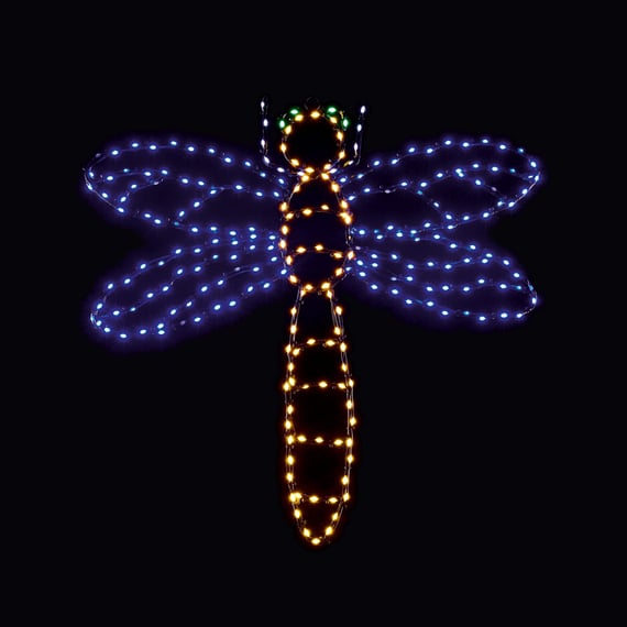 61cm 252 LED Low Voltage Lit Dragonfly Motif