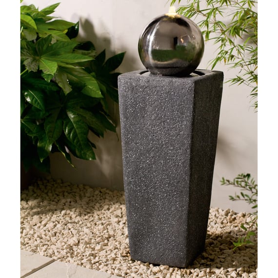 78cm 4 LED Low Voltage SS Tower Water Feature