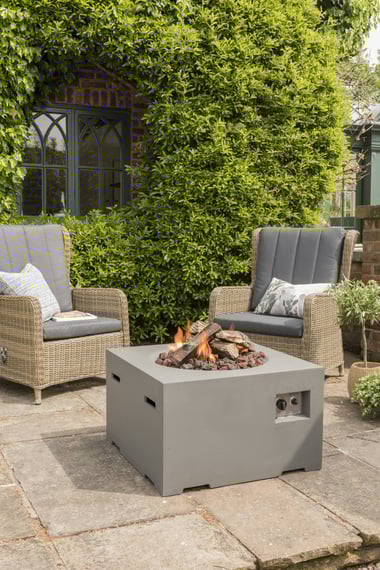 Happy Cocooning 60cm Grey Gas Outdoor Fire Pit