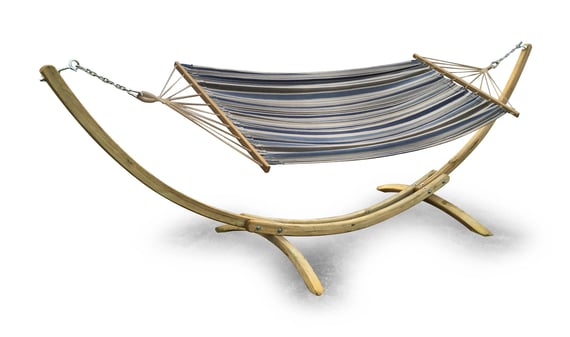 Suncast Wooden Garden Hammock in Blue
