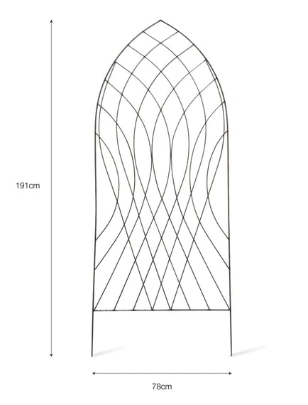 Barrington Arch Trellis Raw Metal Rustic Garden Feature