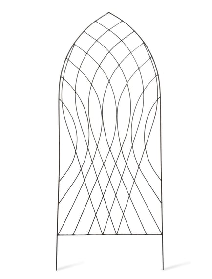 Barrington Arch Trellis Raw Metal Wall Garden Support