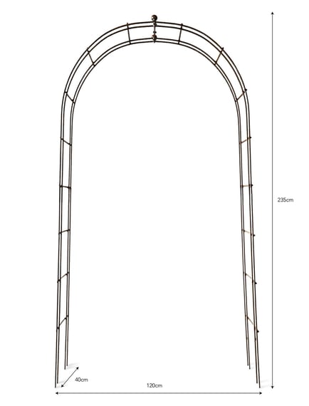 Barrington Rose Arch Raw Metal Rustic Garden Feature