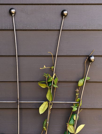 Barrington Fan Trellis Raw Metal Fan Shape Garden