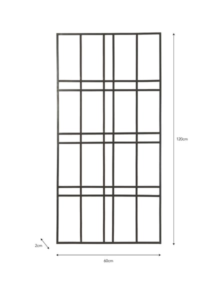 Charlbury Wall Trellis 60Cm Steel Grey Garden Wall