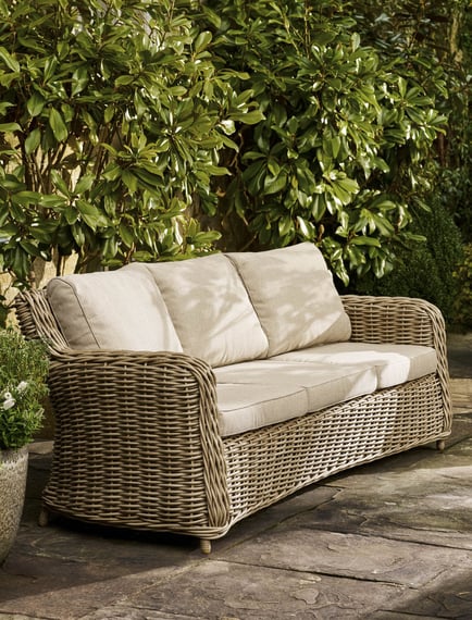 lechlade rattan 3 seater sofa set natural garden lounge set