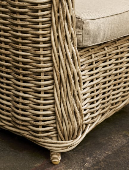 lechlade rattan sofa coffee table garden lounge detail