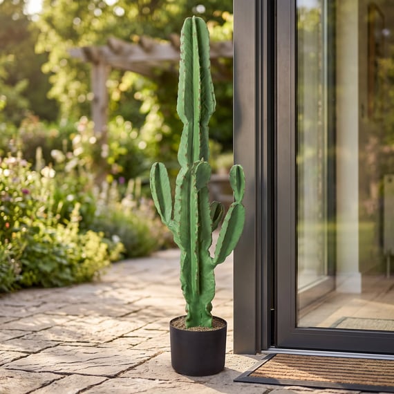 1.15m Artificial Potted Saguaro Cactus