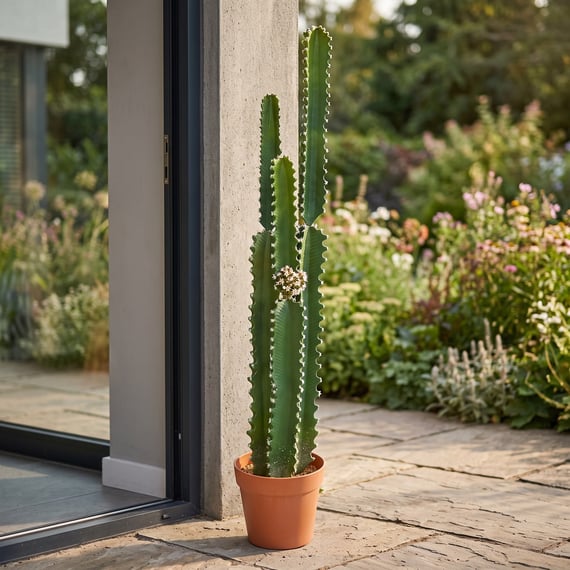 1.1m Artificial Potted Cereus Cactus