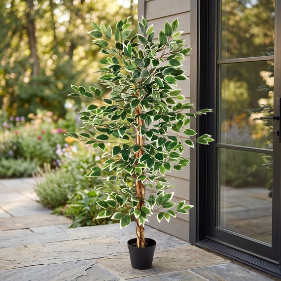 1.35m Artificial Potted Ficus Tree