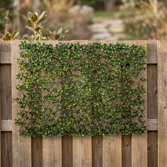 1.3m Willow Trellis Artificial Gardenia Leaves