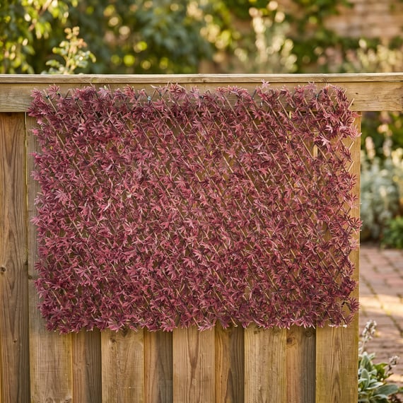 1.3m Willow Trellis Artificial Red Acer