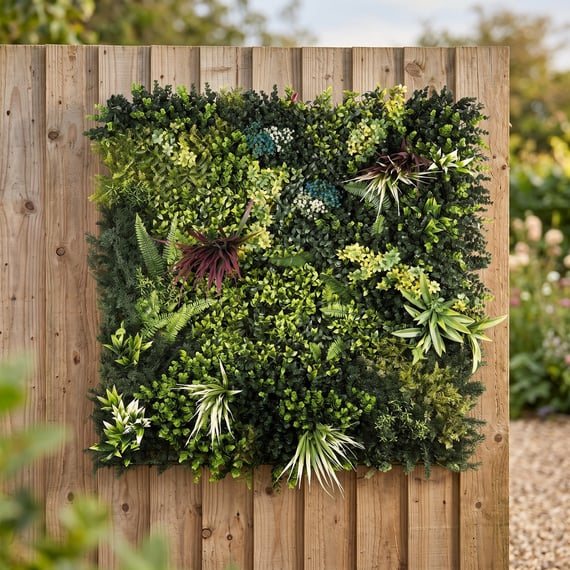 1x1M Artificial Living Wall Emerald Skye