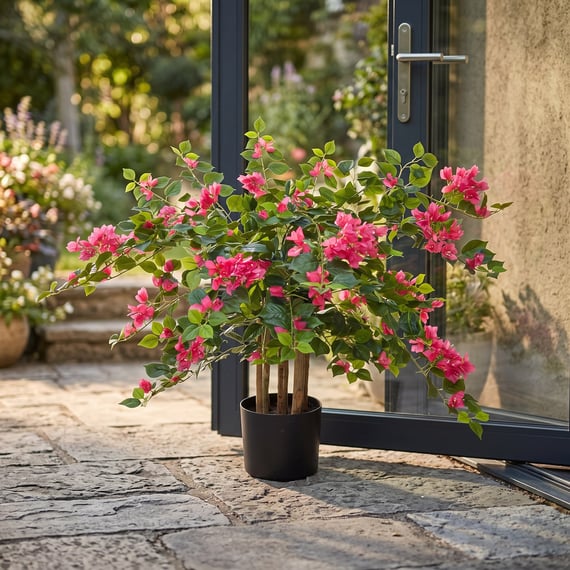 Artificial Flowering Bougainvillea Pink 90cm