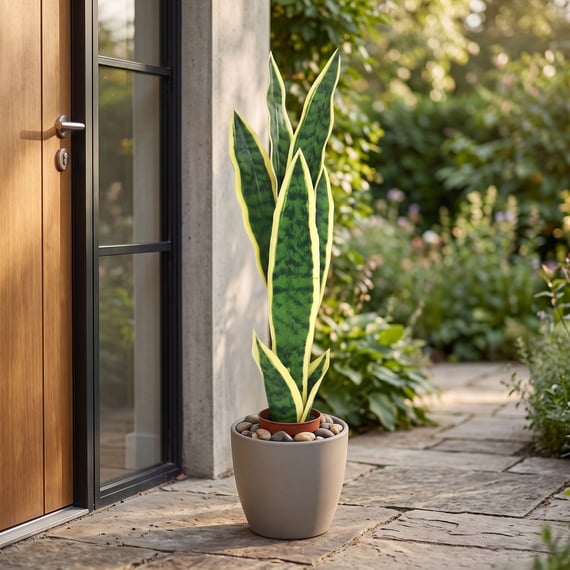 Artificial Sanservera Single Stem 87.5cm
