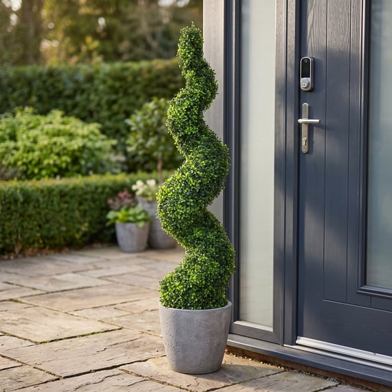 Artificial Topiary Boxwood Spiral 150cm UV Resistant