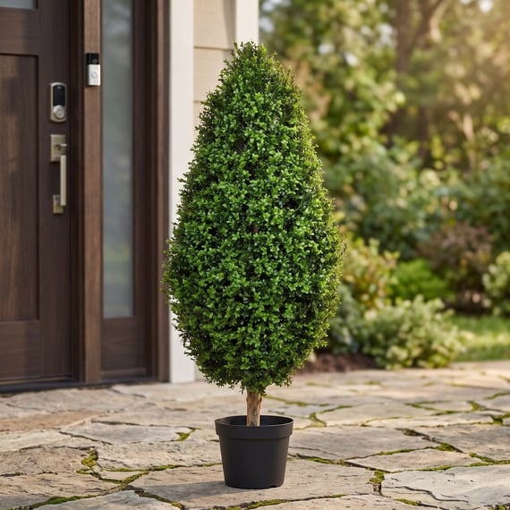 Artificial Topiary New Buxus Tower 120cm UV Resistant