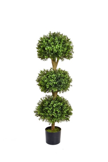 Artificial Topiary New Buxus Triple Ball 120cm UV Resistant alternative view
