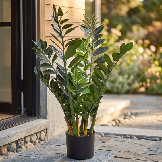 Artificial Zamio Zami Base Tree 90cm Fire Retardant