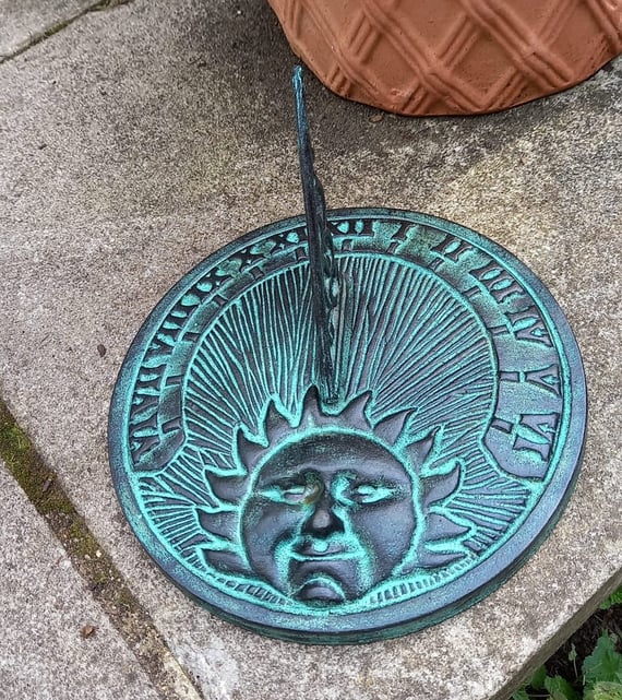 Cast Iron Sundial Garden Ornament